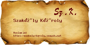 Szakály Károly névjegykártya